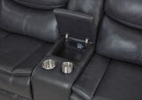 Sycamore Upholstered Power Reclining Sectional - Dark Grey