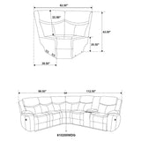 Sycamore Upholstered Power Reclining Sectional - Dark Grey