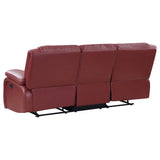Camila Upholstered Motion Reclining Sofa in Red