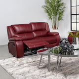 Camila Upholstered Motion Reclining Loveseat - Red