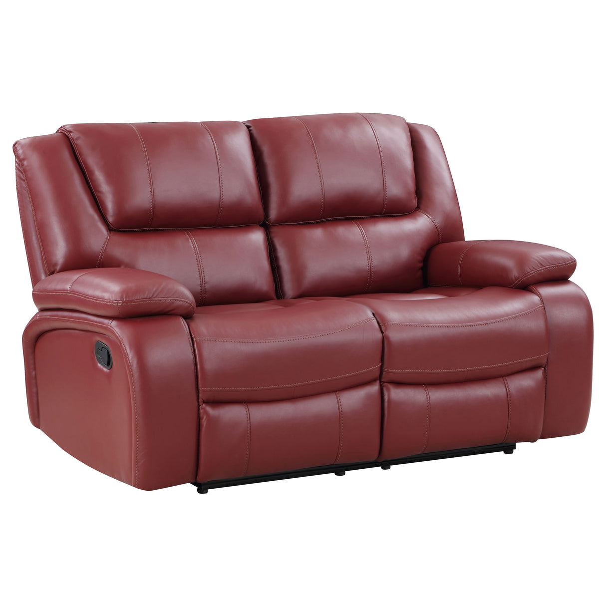 Camila Upholstered Motion Reclining Loveseat - Red