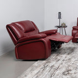 Camila Upholstered Glider Recliner Chair - Red