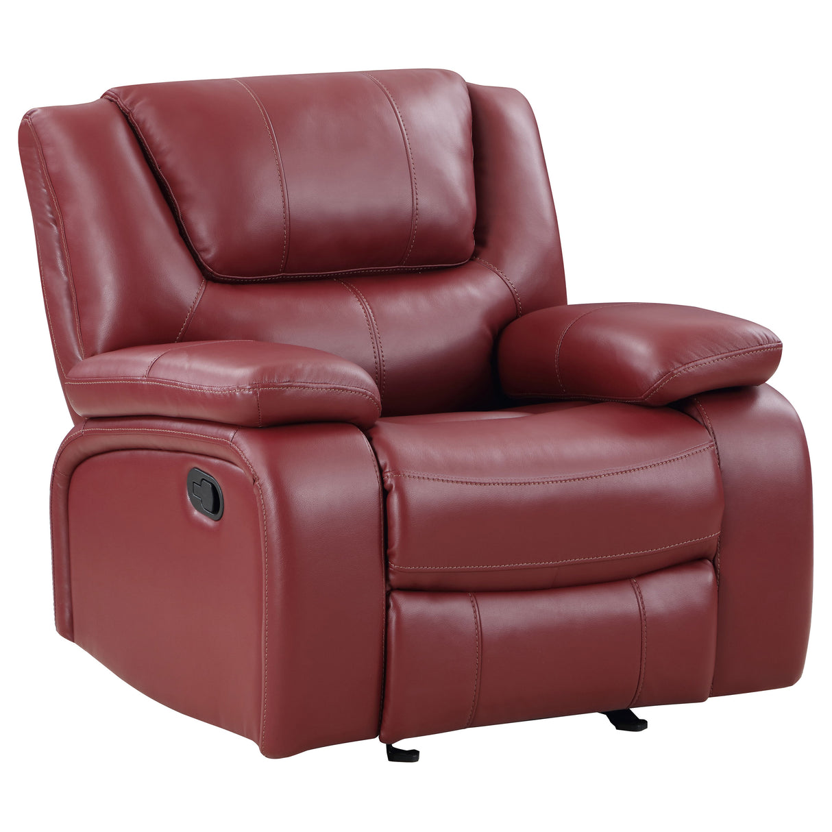 Camila Upholstered Glider Recliner Chair - Red