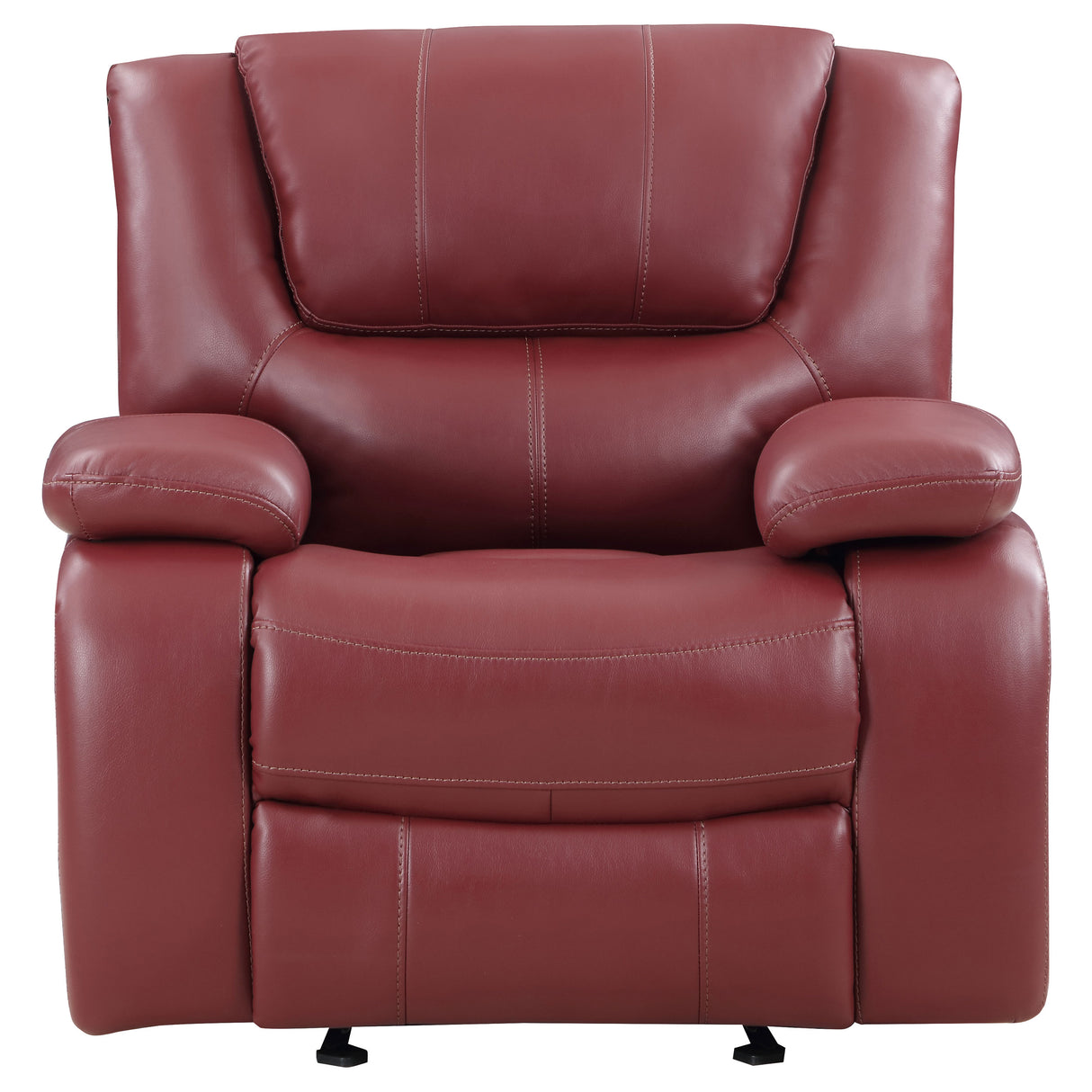 Camila Upholstered Glider Recliner Chair - Red