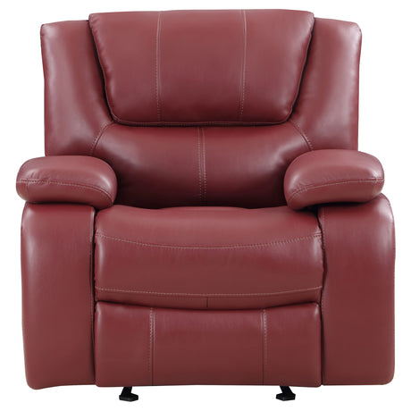 Camila Upholstered Glider Recliner Chair - Red