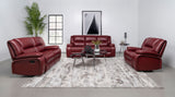 Camila Upholstered Glider Recliner Chair - Red
