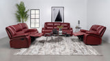 Camila Upholstered Glider Recliner Chair - Red