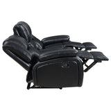 Camila 2-Piece Upholstered Reclining Sofa Set in Black