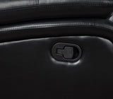 Camila Upholstered Motion Reclining Loveseat in Black