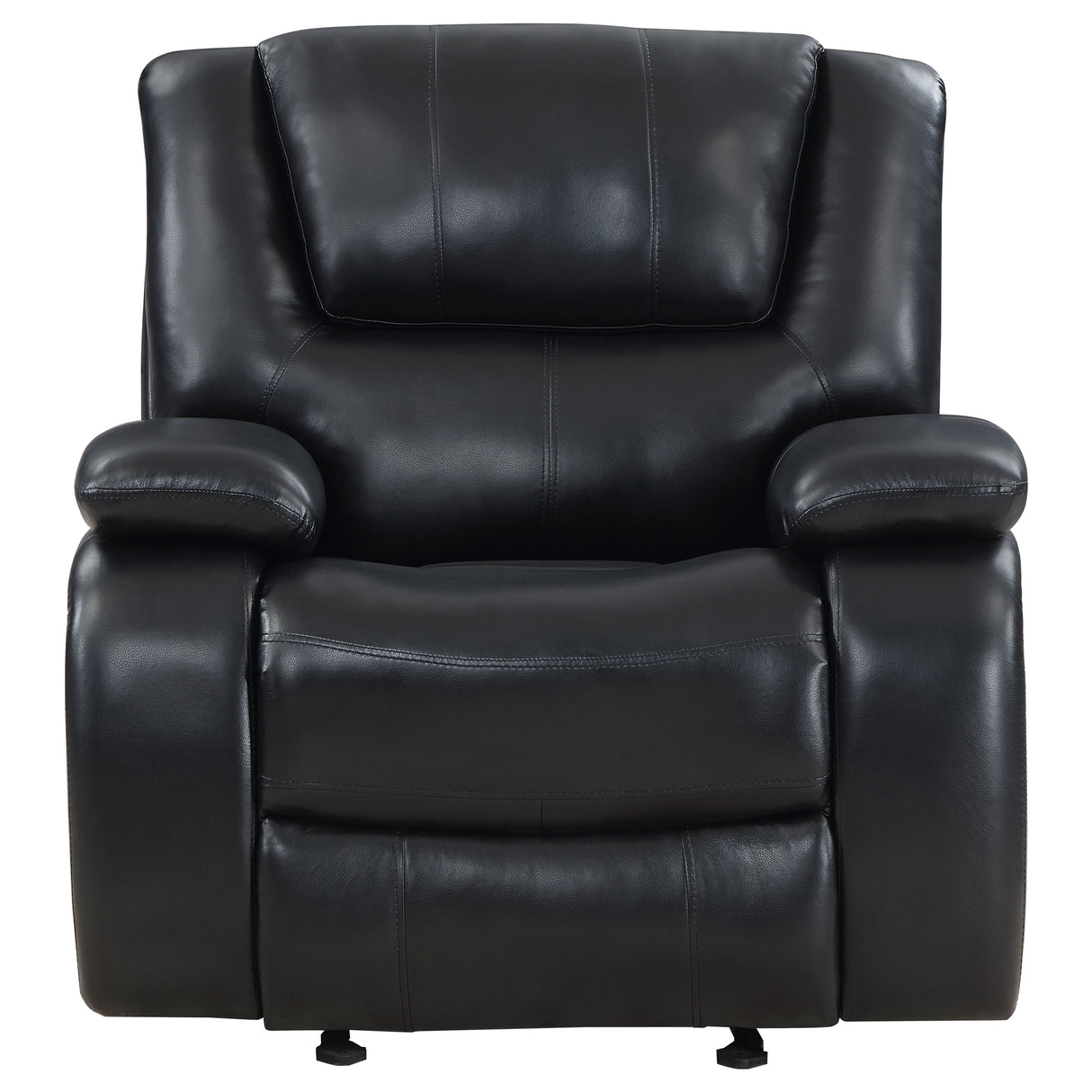 Camila Upholstered Glider Recliner Chair in Black