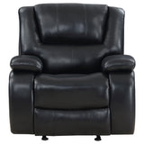 Camila Upholstered Glider Recliner Chair in Black