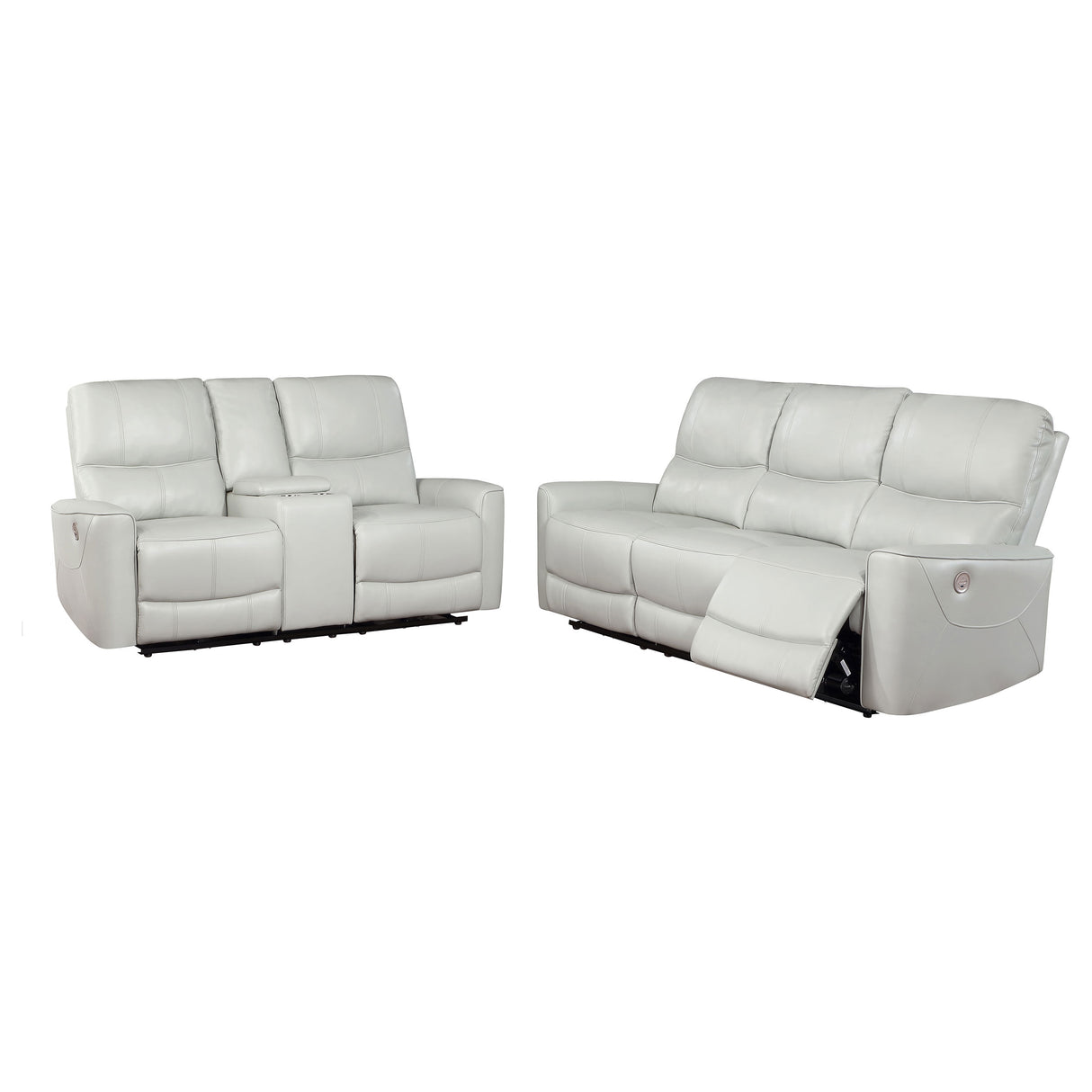 Greenfield 2-Piece Power Reclining Sofa Set Dove Grey