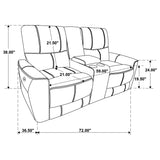 Greenfield Upholstered Power Reclining Loveseat Saddle Brown