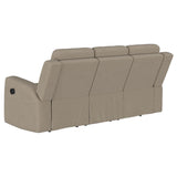 Brentwood 2-Piece Upholstered Reclining Sofa Set, Taupe