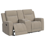 Brentwood 2-Piece Upholstered Reclining Sofa Set, Taupe