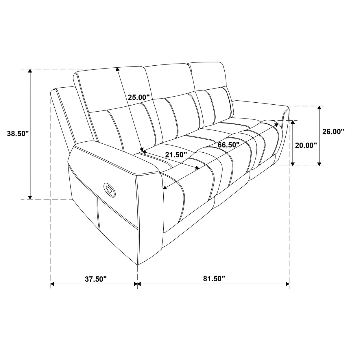 Brentwood 2-Piece Upholstered Reclining Sofa Set, Taupe