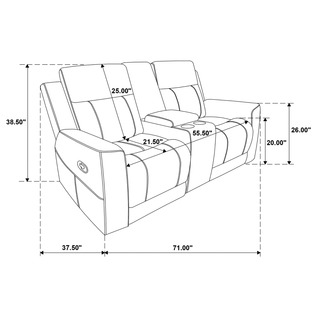 Brentwood 2-Piece Upholstered Reclining Sofa Set, Taupe