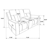 Brentwood 2-Piece Upholstered Reclining Sofa Set, Taupe