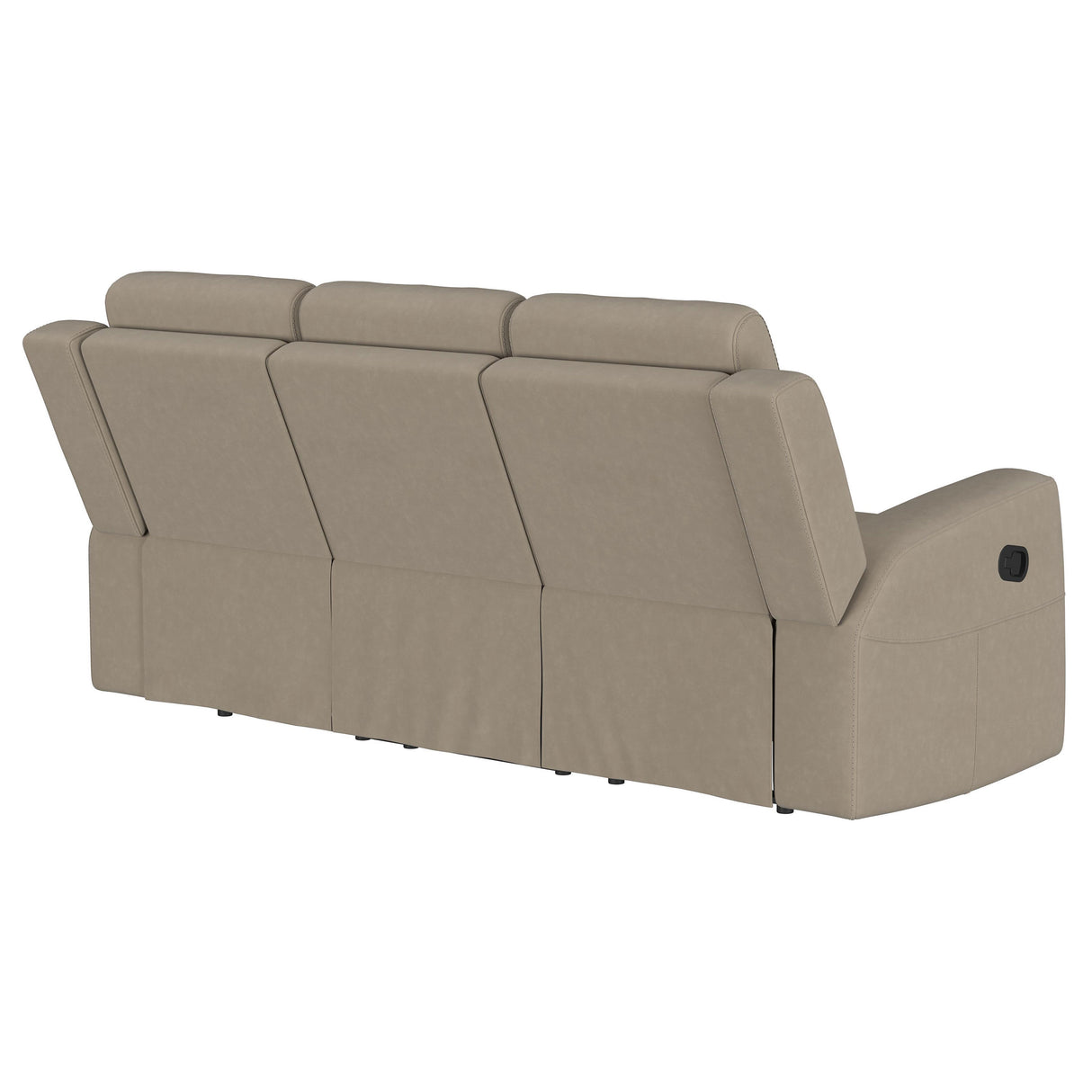 Brentwood Upholstered Motion Reclining Sofa in Taupe