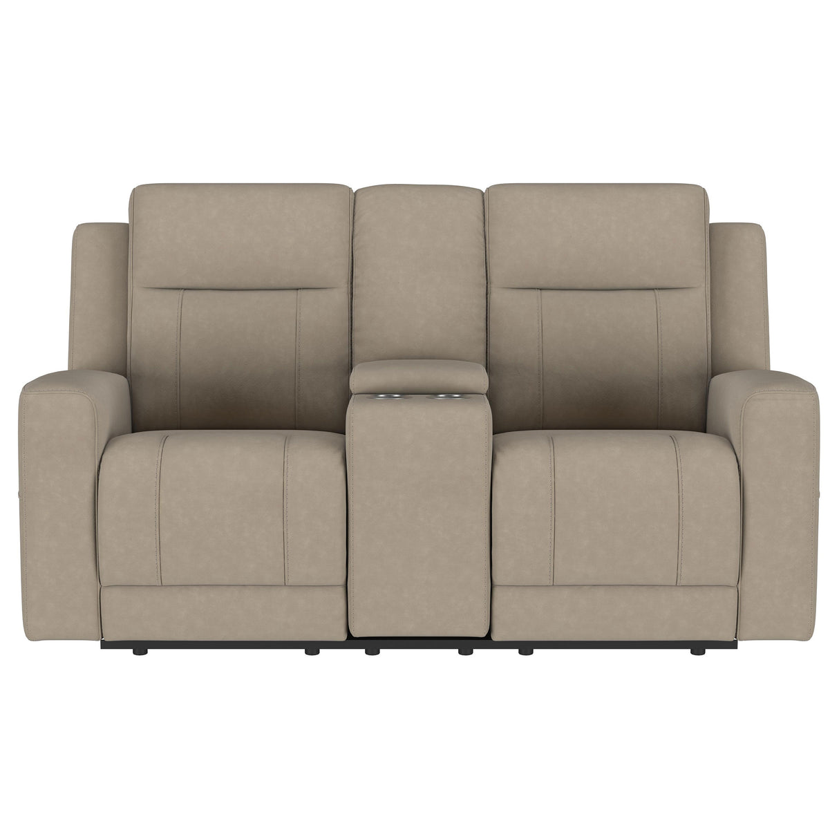 Brentwood Upholstered Motion Reclining Loveseat, Taupe