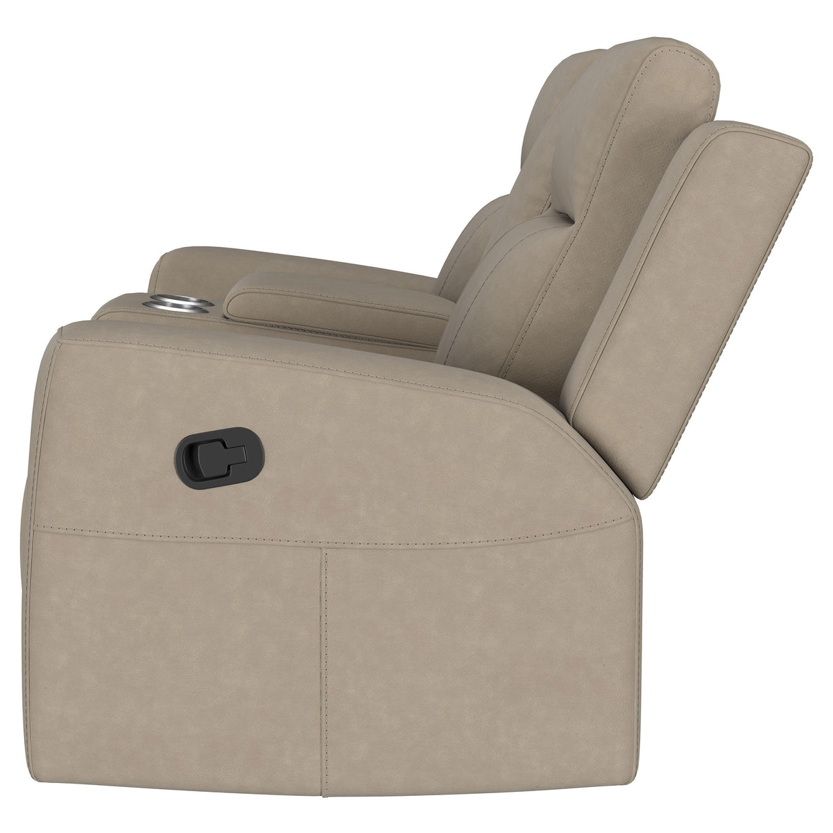 Brentwood Upholstered Motion Reclining Loveseat, Taupe