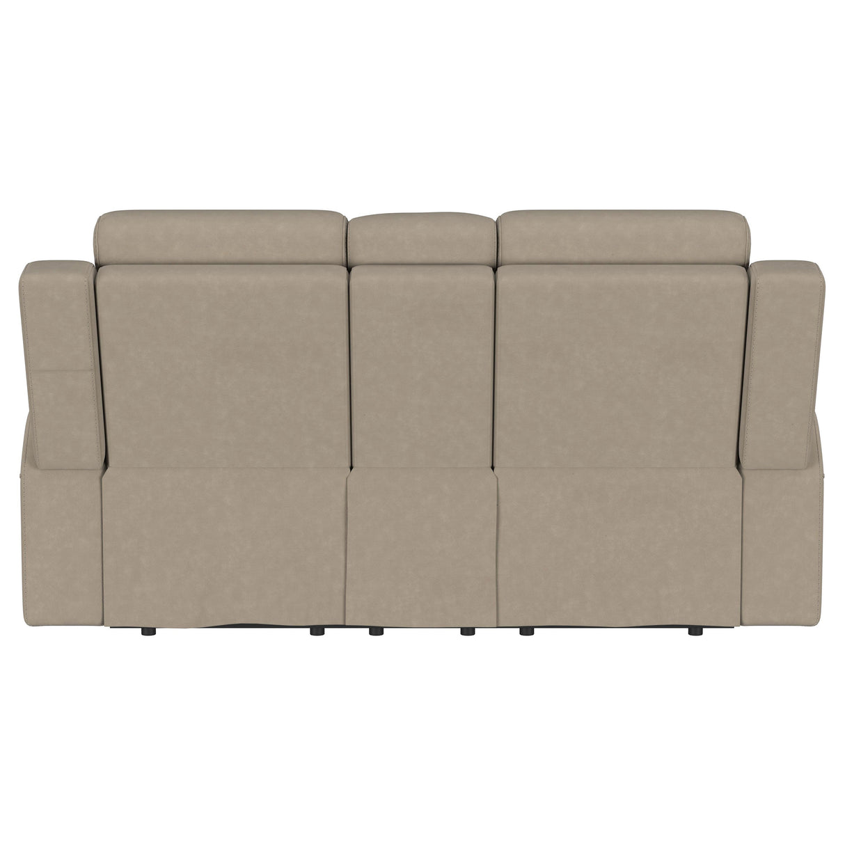 Brentwood Upholstered Motion Reclining Loveseat, Taupe