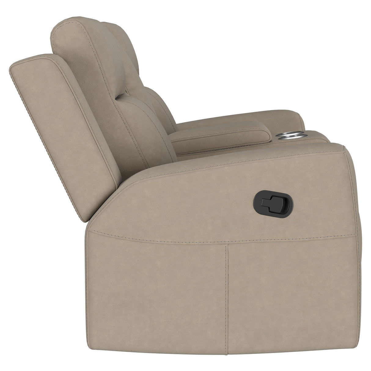 Brentwood Upholstered Motion Reclining Loveseat, Taupe