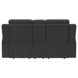 Brentwood Upholstered Reclining Loveseat Dark Charcoal