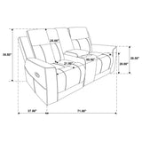 Brentwood Upholstered Reclining Loveseat Dark Charcoal