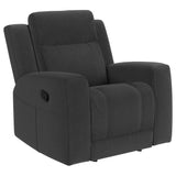 Brentwood Upholstered Rocker Recliner - Dark Charcoal