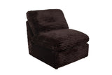 Collins Modular Armless Chair in Chocolate Brown