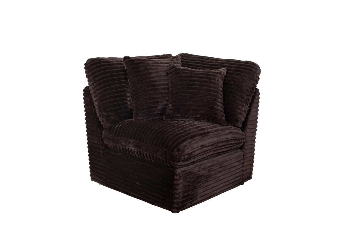 Collins Modular Corner Chair Chocolate Brown