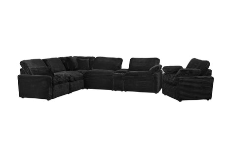 Collins Modular Armless Chair - Black