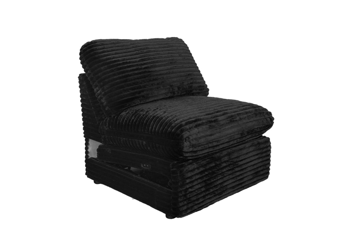 Collins Modular Power Armless Recliner, Black