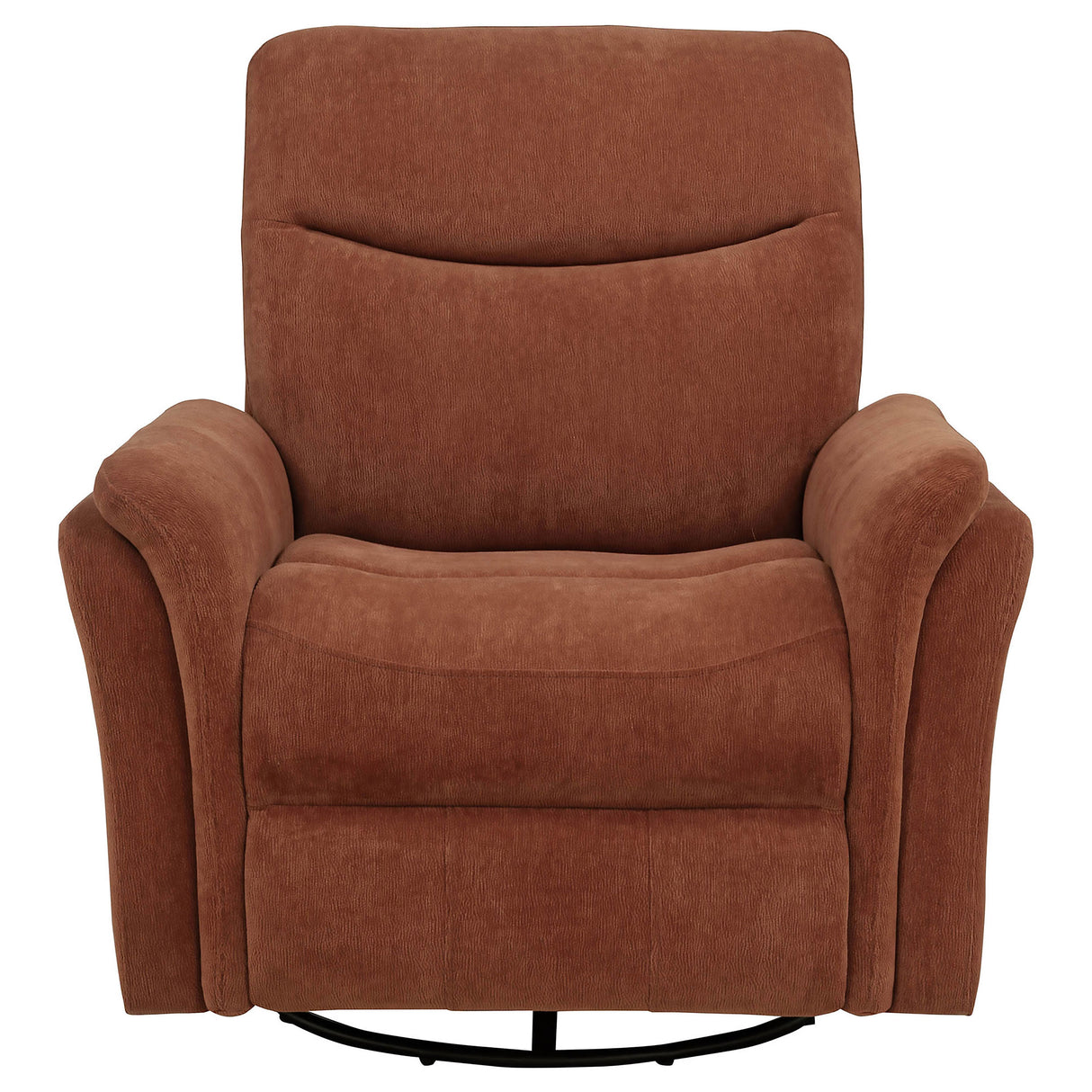 Adler Upholstered Power Swivel Glider Recliner in Rust