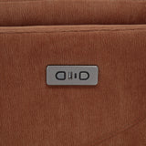 Adler Upholstered Power Swivel Glider Recliner in Rust