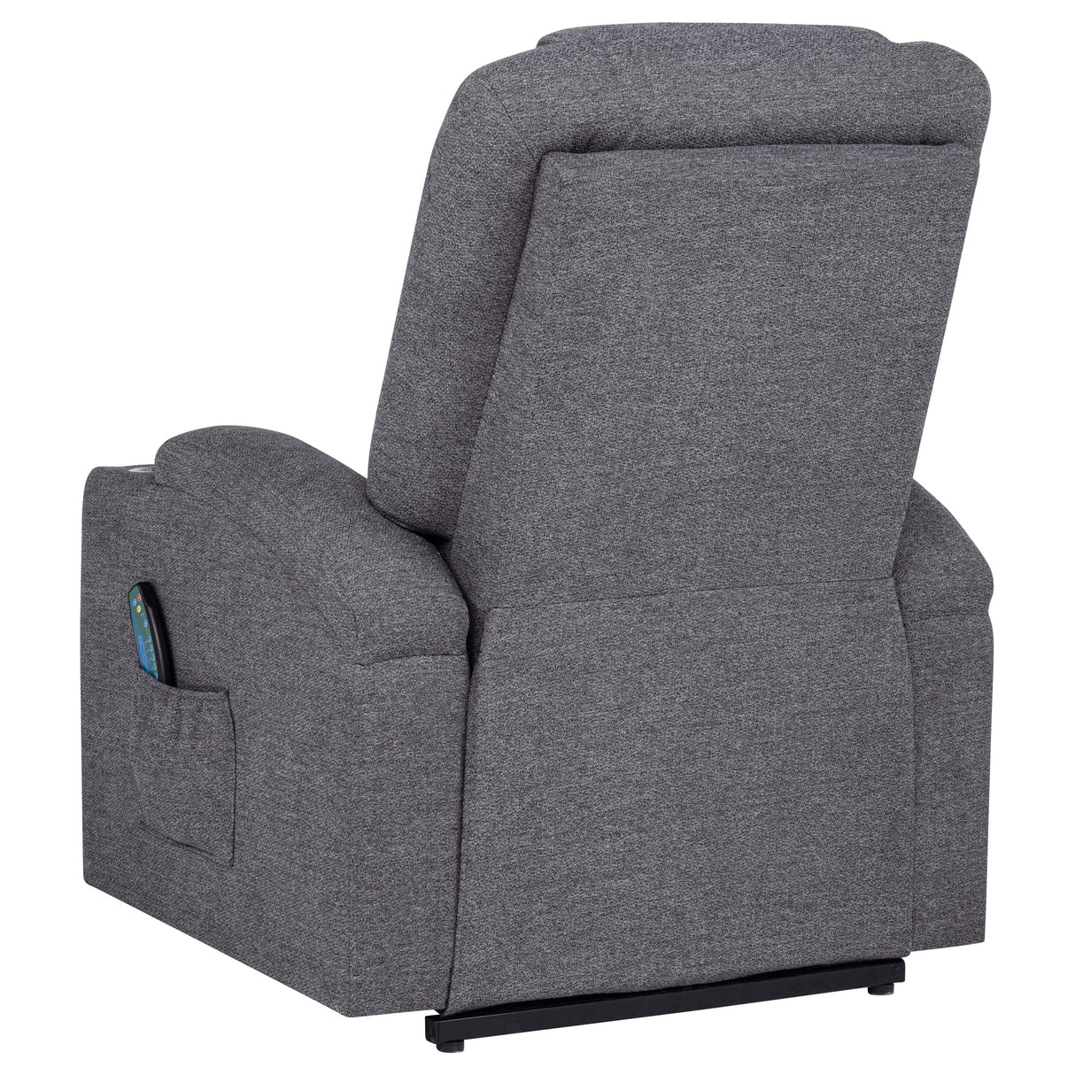 Louie Chenille Upholstered Power Lift Massage Chair Grey