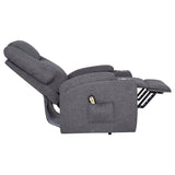 Louie Chenille Upholstered Power Lift Massage Chair Grey