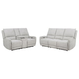 Sylmar 2-Piece Chenille Power Reclining Sofa Set Dove Grey
