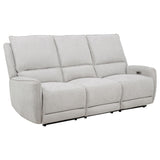 Sylmar 2-Piece Chenille Power Reclining Sofa Set Dove Grey