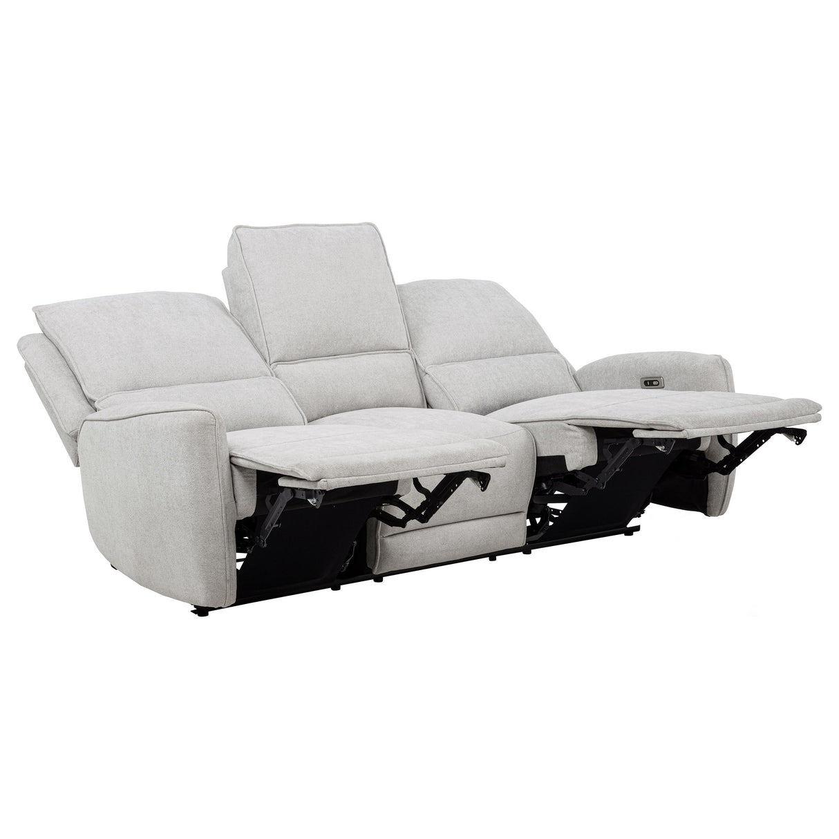 Sylmar 2-Piece Chenille Power Reclining Sofa Set Dove Grey