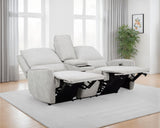 Sylmar Chenille Power Reclining Loveseat, Dove Grey