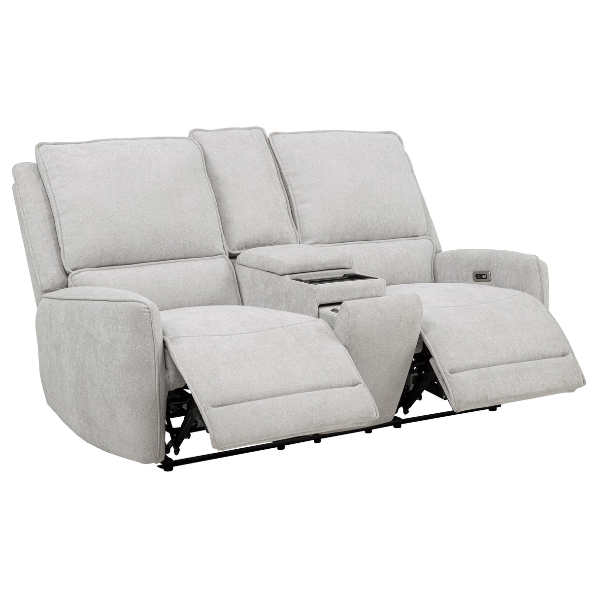Sylmar Chenille Power Reclining Loveseat, Dove Grey