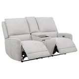 Sylmar Chenille Power Reclining Loveseat, Dove Grey