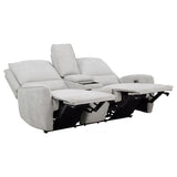 Sylmar Chenille Power Reclining Loveseat, Dove Grey