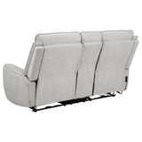 Sylmar Chenille Power Reclining Loveseat, Dove Grey