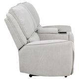 Sylmar Chenille Power Reclining Loveseat, Dove Grey