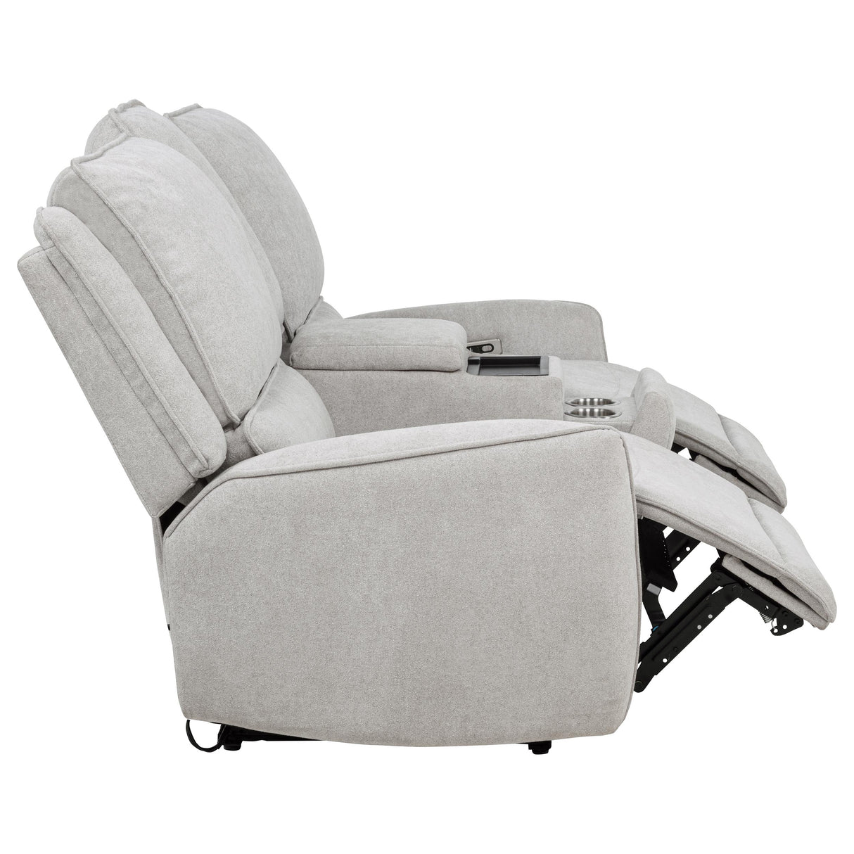 Sylmar Chenille Power Reclining Loveseat, Dove Grey