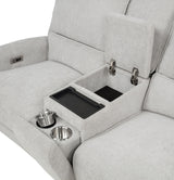 Sylmar Chenille Power Reclining Loveseat, Dove Grey