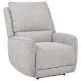 Sylmar Chenille Power Recliner in Dove Grey